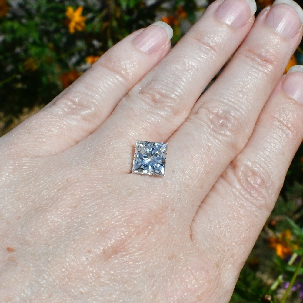 Loose 2.86 CT Lab Grown Princess Cut Diamond with IGI Report